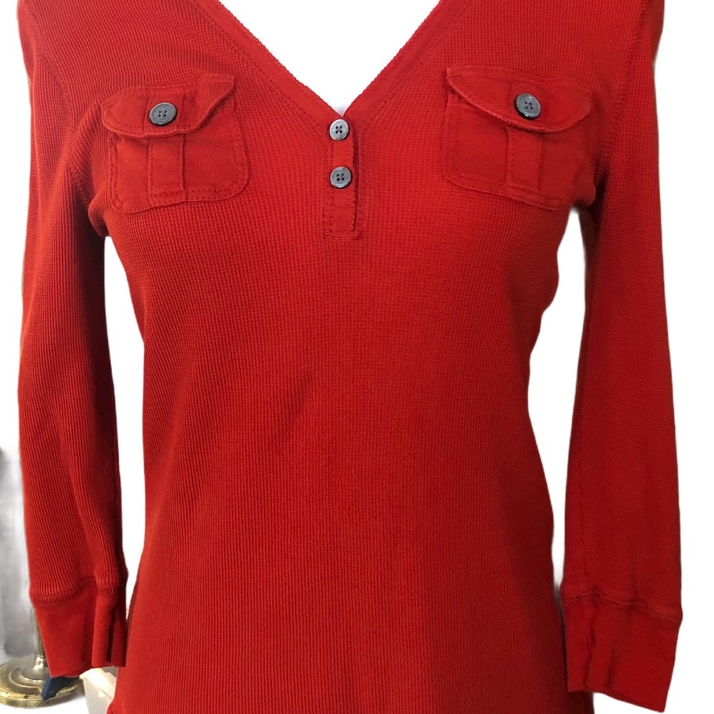 American Living Thermal Tee-shirt Red Sz S